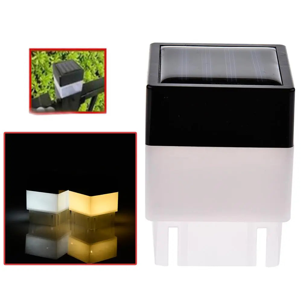 Solar Powered Fence Post LED Cap Light For Outdoor Garden Yard Pool Lamp Floodlights Waterproof Square Emergency White Lights 30