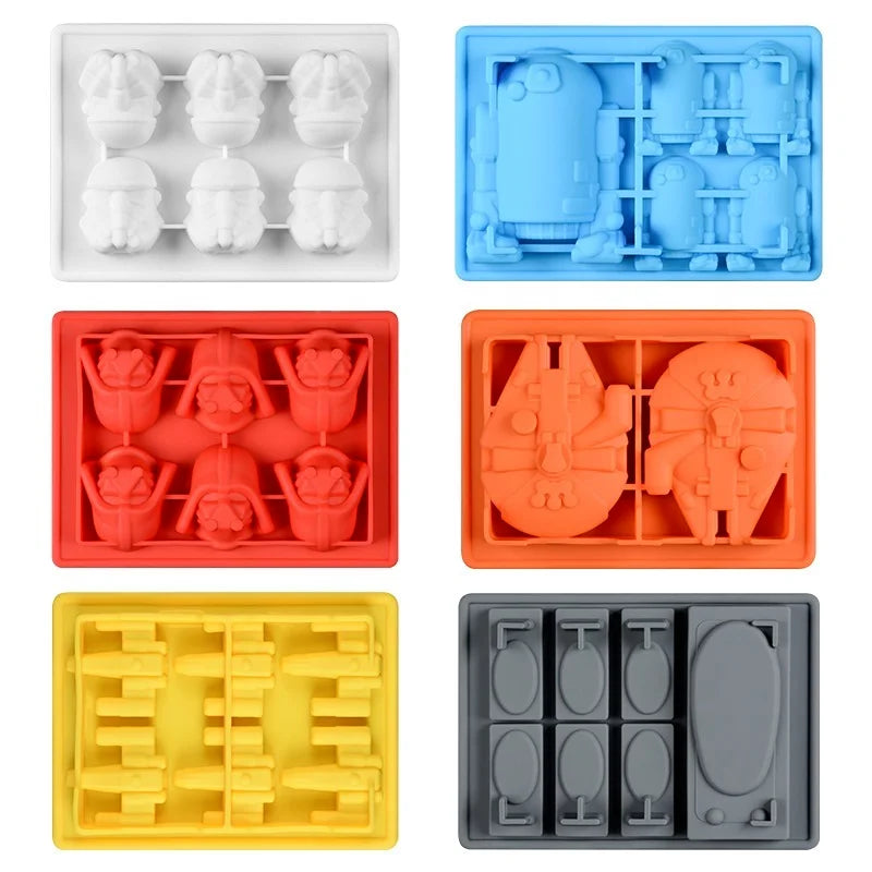 Cake Decorating Moulds Silicone Molds for Baking Chocolate Candy Gummy Dessert  Ice Cube Molds for Star War Fans