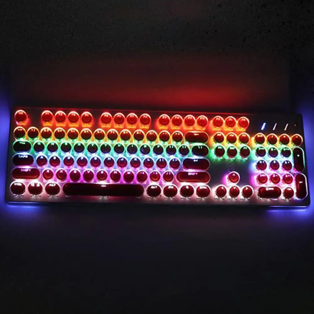 104 Keys Keycaps With Fancy LED for Gaming Mechanical Keyboard Cap Steampunk Typewriter Universal Round punk Key Cap for laptop