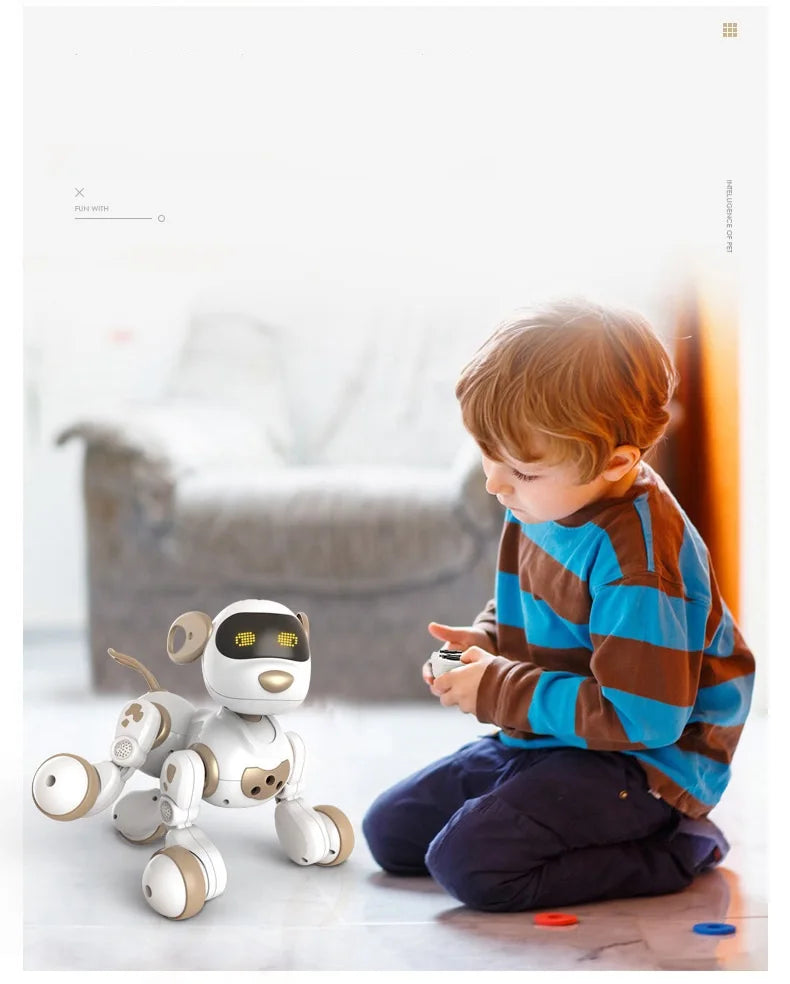 child educational Learning toy RC Robot Electric Smart pet dog LED Light Gesture Sensing Dialogue Singing Dancing Robot pet Dog