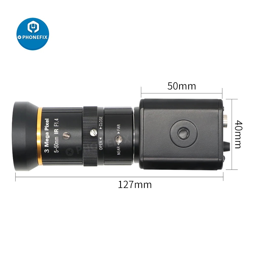 2.0 MP CMOS HD 1080p Digital HDMI-compatible Video Microscope Camera with Varifocal length cctv len for Machine vision Imaging