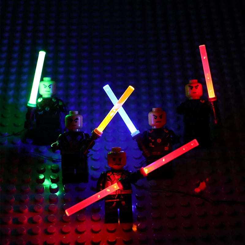 LED light lightsaber for lego figure Toys For lego /pin The Force Awakens Nano Light Up Set DIY Toys For Children