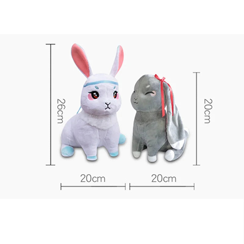 Mo Dao Zu Shi Wei Wuxian Lan Wangji Pet Rabbits Animie Yaoi The Untamed Grandmaster of Demonic Cultivation Cosplay Stuffed Toys