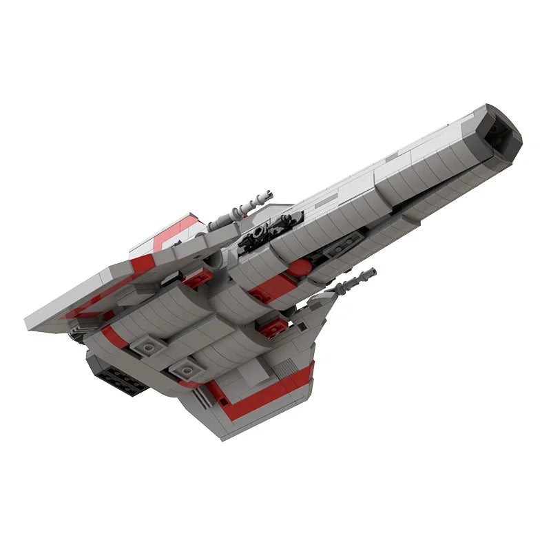 BuildMOC Battlestar-Galacticas Colonial Viper MKII Fighter Space Battleship Robotechs Spaceship Building Blocks Toys Kids Gifts