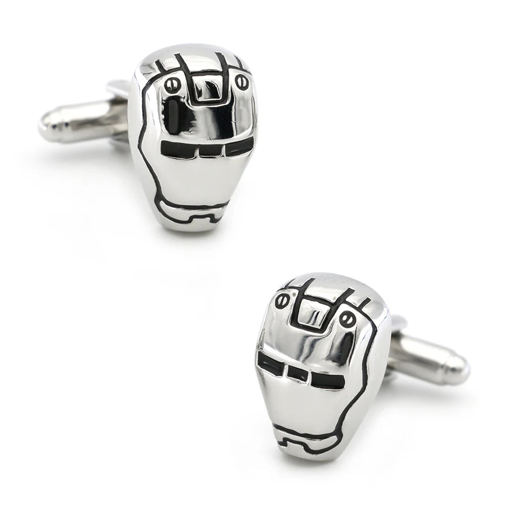 Superheroes Design Ironman Cufflinks For Men Quality Brass Material 2 Colors Option Cuff Links Wholesale&retail