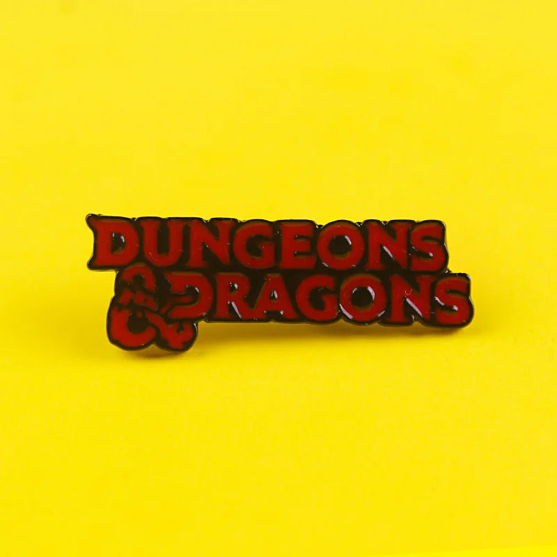 Enamel Pin Dungeons And Dragon D20 DnD 20 sided dice Game Brooches and Pins Badges RPG Game Dice Game Lapel Clothes bag Decor