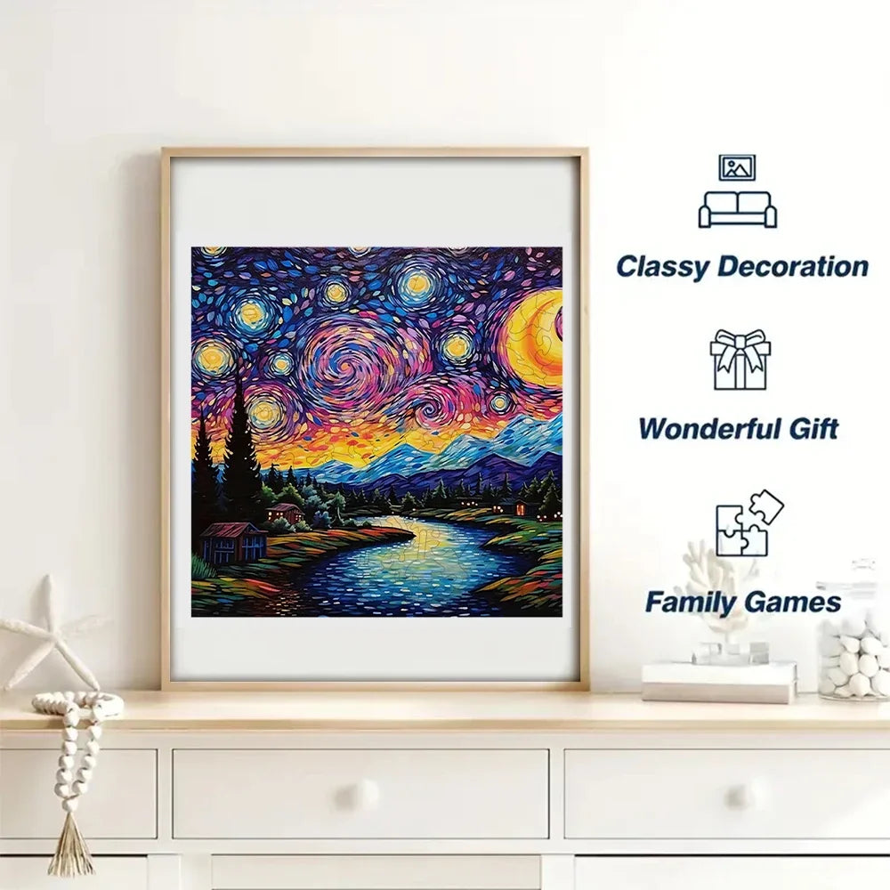 3D Wooden Puzzle Starry Space Adult Gift Puzzle puzzles Art Decoration Wall Decoration Gift Children's Intelligence