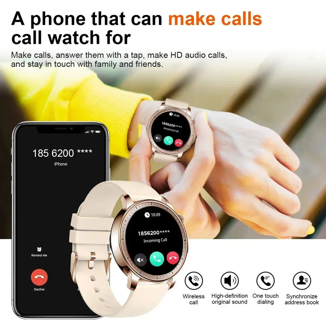 2024 New Fashion Smart Watch Women AMOLED HD Screen Sports Tracker Health Monitoring IP67 Waterproof Bluetooth Call smart watchs