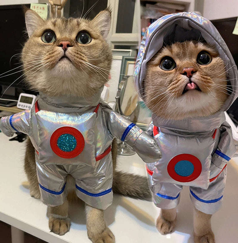 Funny Pet Clothes for Dogs Space Suit Pet Cosplay Clothing Puppy Cat Astronaut Costumes Halloween Party Dress Up Cat Dog Clothes