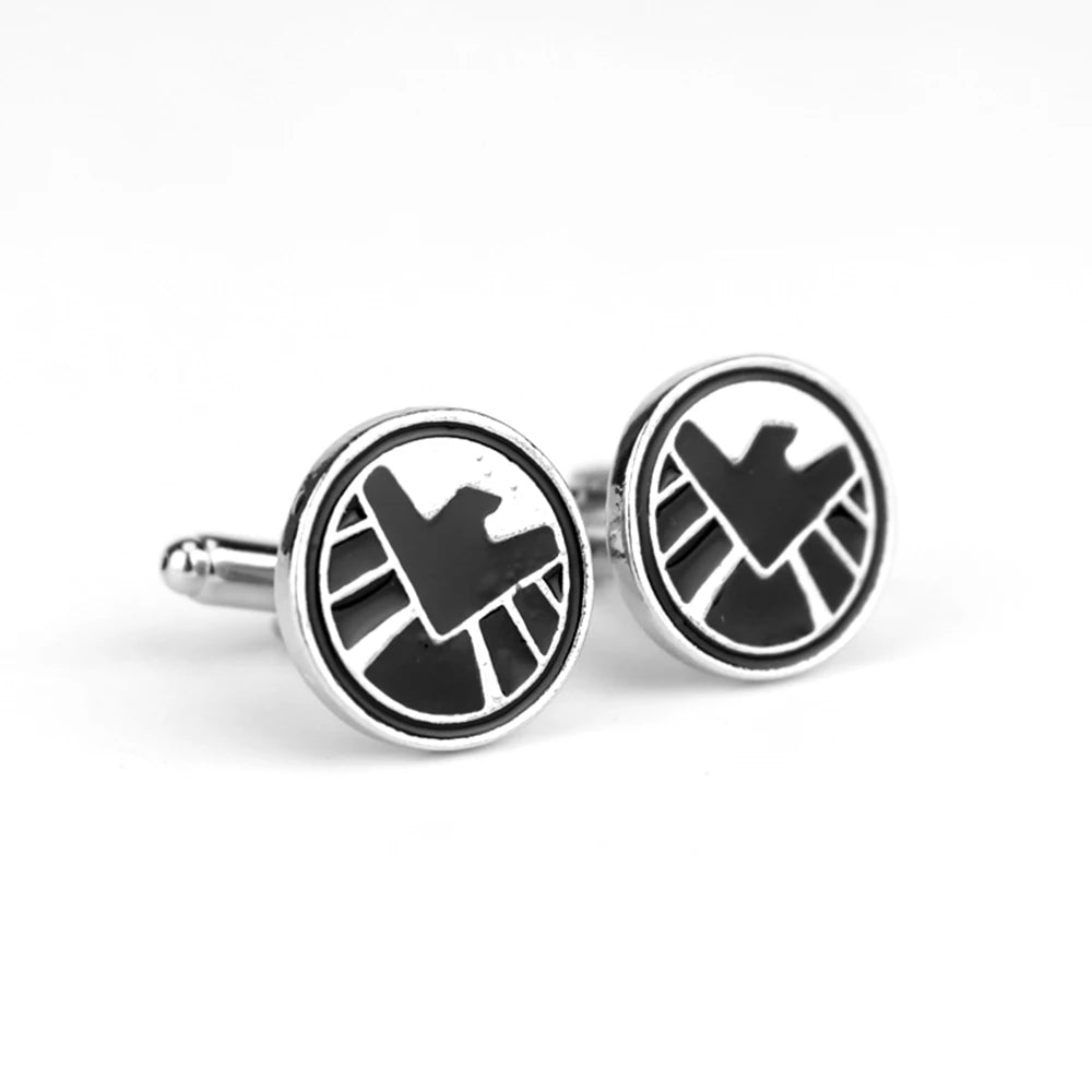 Marvel Movie The Avengers S.H.I.E.L.D. Cufflinks Designs Quality Cuff Link Gift For Men Jewelry Accessories