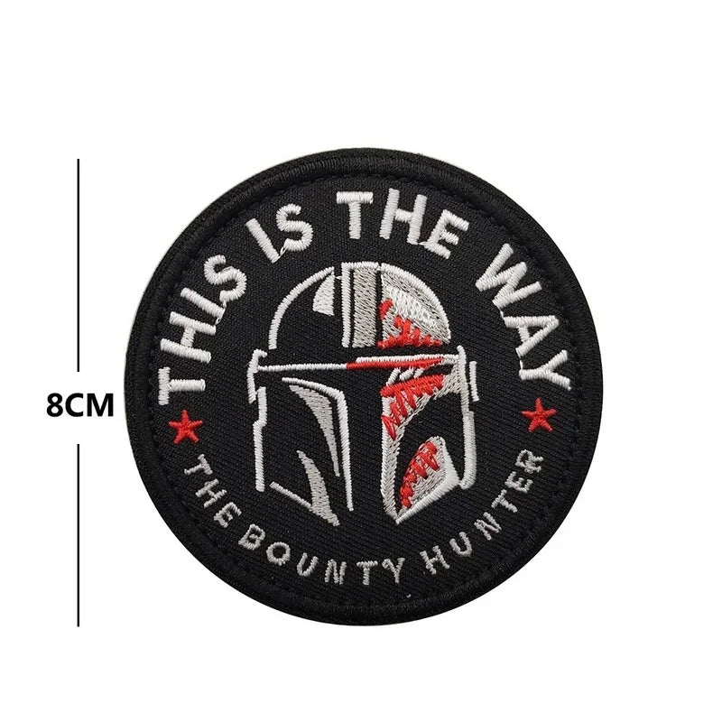 Star Wars Movie Anime Mandalorian Patches for Clothing Embroidery Patch Iron on Patches DIY Garment Hook and Loop Patch Stickers