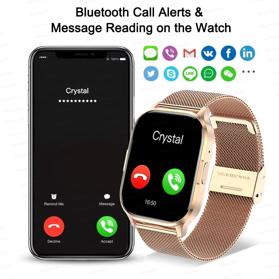 2024 NFC Smartwatch AMOLED Screen Always show Time Bluetooth Call Ultra Watch Series 9 Clock Men Sport Health Women Smart Watch