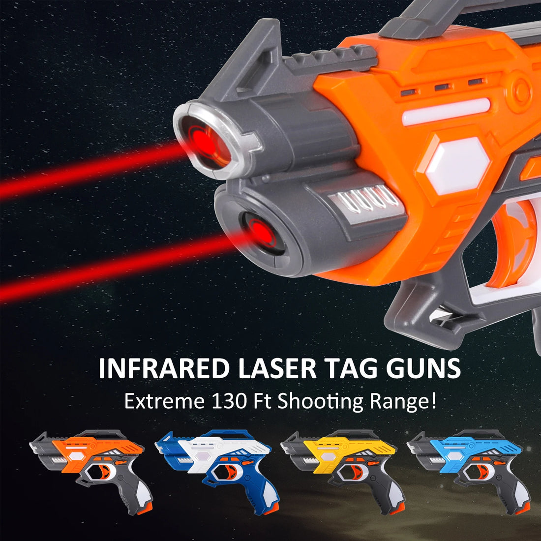 Laser Tag Guns Vests Set of 4 Battle Game Electric Infrared Toy Guns Weapon Kids Laser Gun Pistol for Boys Indoor Outdoor Sports