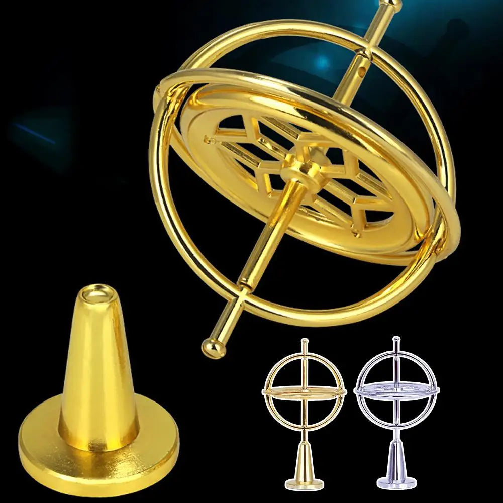 Fingertip Self-balancing Gyroscope Brass EDC Anti-gravity Decompression Gyro Toy Finger Gyroscope Educational Toys For Children