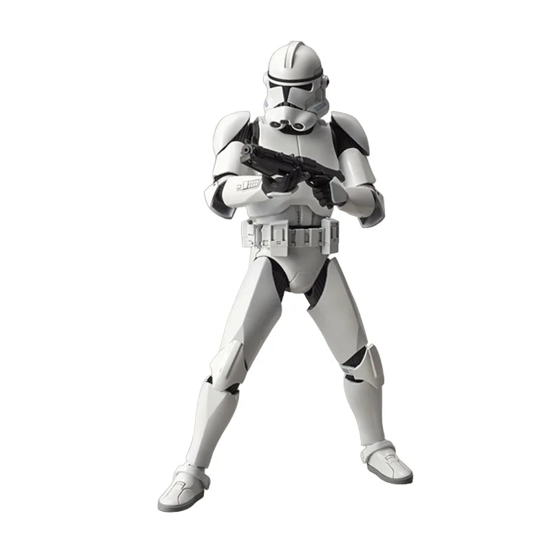 Bandai Original STAR WARS Anime Collectible Model CLONE TROOPER Action Figure Assembly Toys for Children