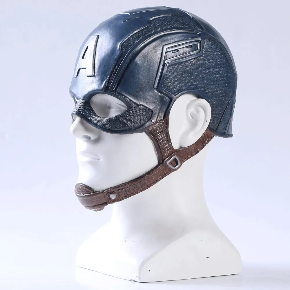 Cosplay superhero Captain America Civil War CA Mask Steven Rogers Latex Helmet Costume Fancy Dress party Anime stage show props