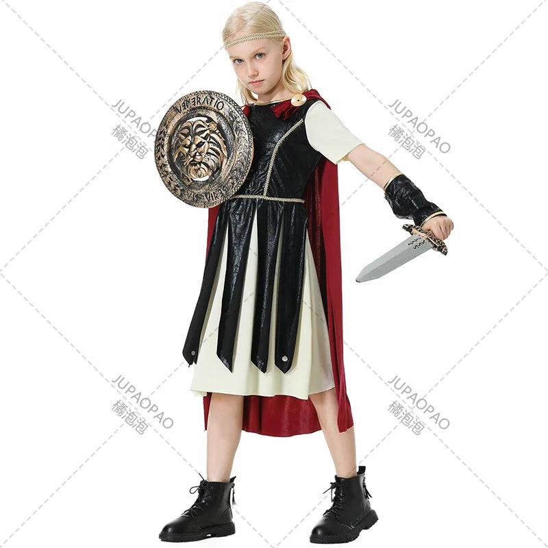 2024 Halloween Costume New Product Spartan Warrior Cosplay Performance Dress Roman Gladiator Clothing JUPAOPAO