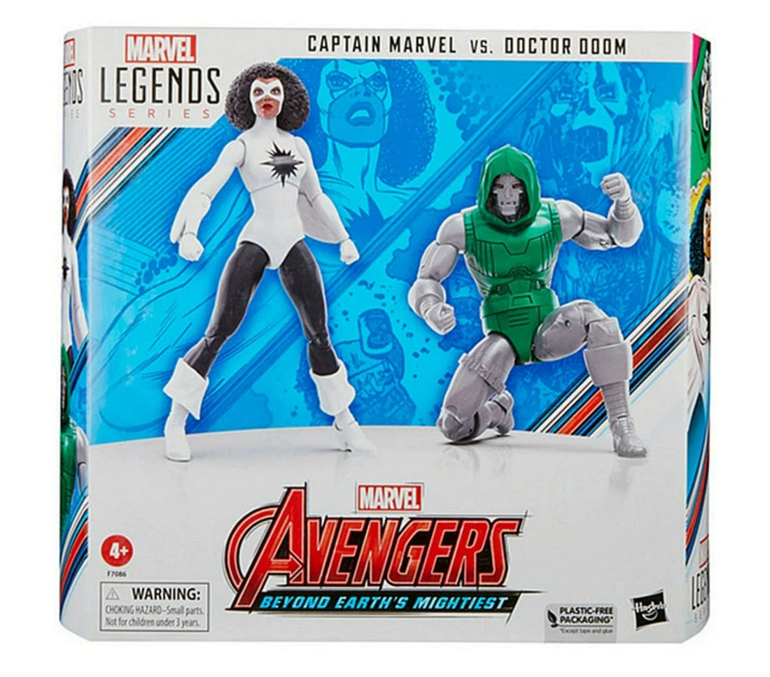 Original Marvel Legends Action Figure Captain Marvel Vs. Doctor Doom Avengers 60th Anniversary Anime Figures Figurine Statue Toy