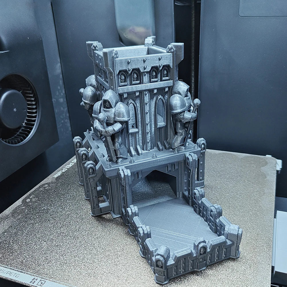 Dice Tower 3D Printed Rice Rolling Castle Tray Tabletop Gaming Tower for DND Board Game D&D RPG Best Gift for Friend