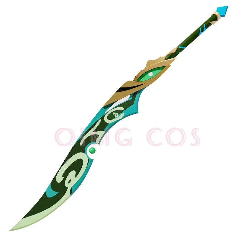 Genshin Impact Alhaitham Cosplay Weapon Props Model Light of Foliar Incision Wooden sword