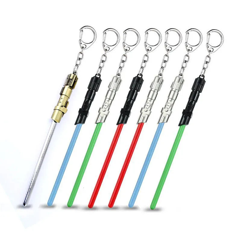 Star War Cool Spaceship Keychains Lightsaber Metal Pendant Keyring Car Key Holder Cosplay Jewelry for Men Chaveiro Gift
