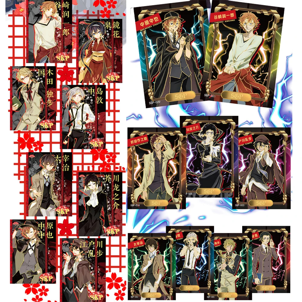 2024shuoka Bungo Stray Dogs Cards Nakajima Anime Collection Cards Mistery Box Board Games Toys Birthday Gifts for children