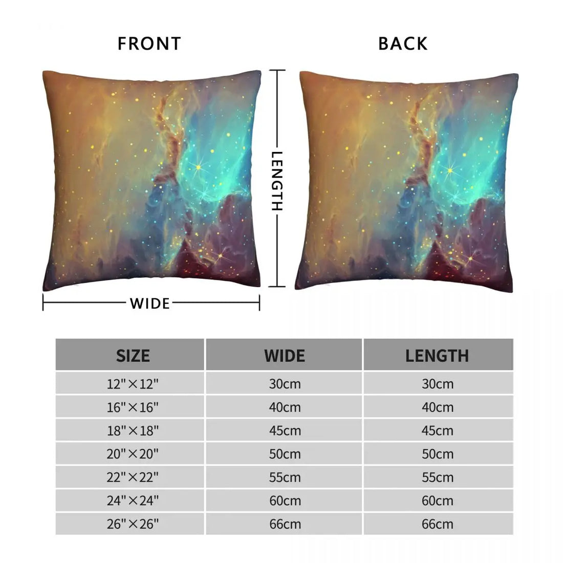 Space Art Nebula Sci Fi Galaxy Pillowcase Printing Cushion Cover Decorative Throw Pillow Case Cover Bed Dropshipping 18''