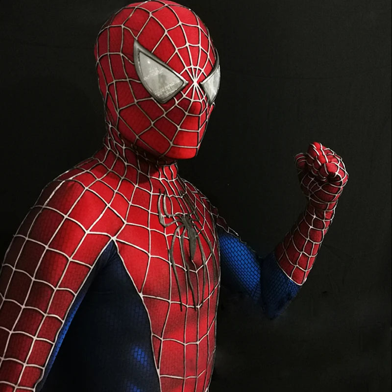 Marvel Toby Spider-Man: No Way Home Jumpsuit with Mask 1:1 3D Handmade Customized Spiderman Bodysuit Halloween Cosplay Costume