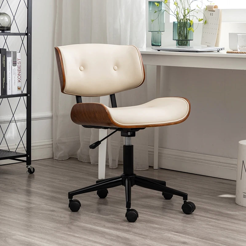 Nordic Luxury Gaming Chair Office Furniture Solid Wood Computer Chairs Simple Long Sitting Swivel Chair Lifting Office Chairs