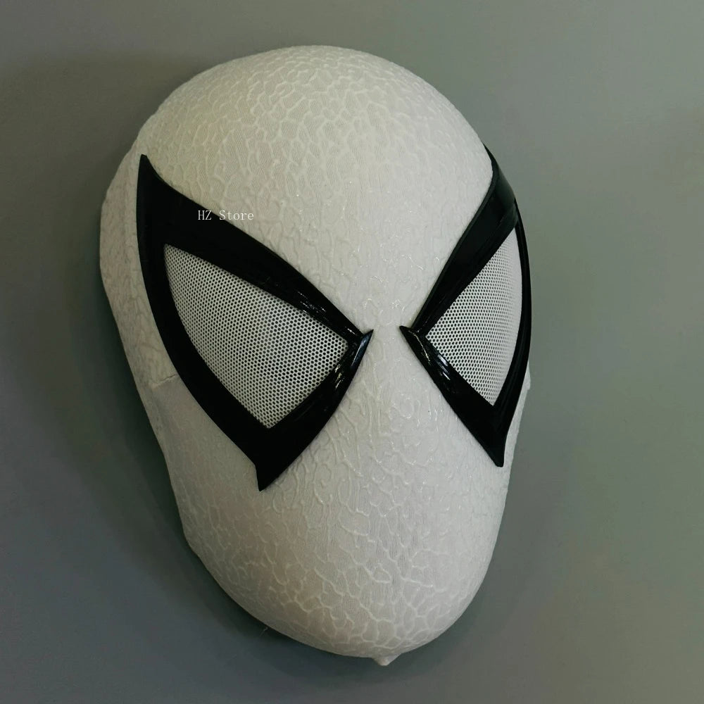 Marvel The Amazing Spider-Man Edward Eddie Brock White Venom Mask with Faceshell & Lenses for Cosplay Birthday Gift