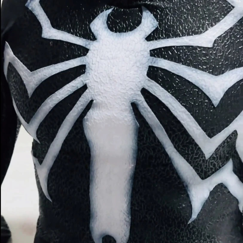 Marvel Spider-man 2 PS5 Venom Bodysuit with Mask 1:1 Screen Printing Handmade Jumpsuit Superhero Cosplay Costume Birthday Gift