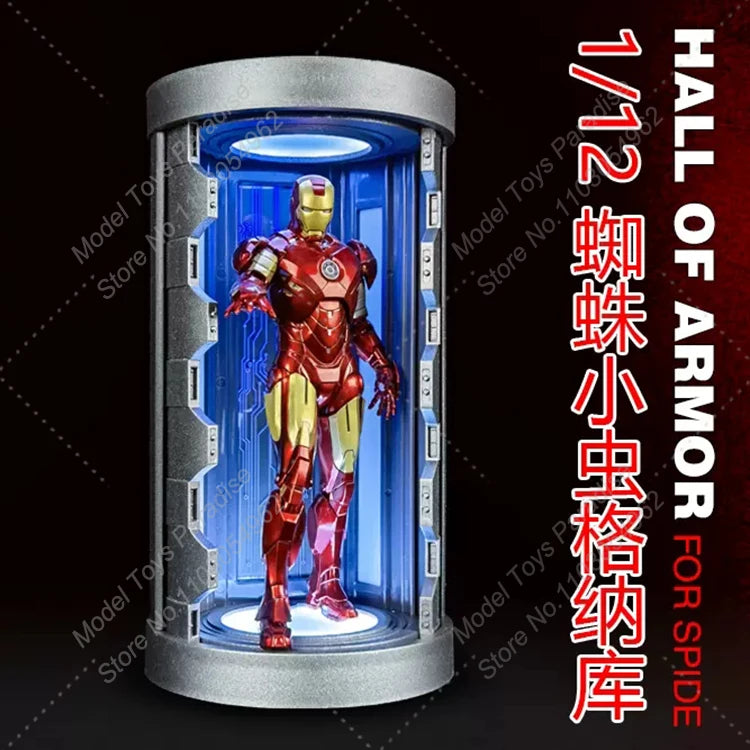toysbox 1/12 Scale Soldier Spider Man Iron Man Garage Model Accessories Fit 6inch Action Figure Model