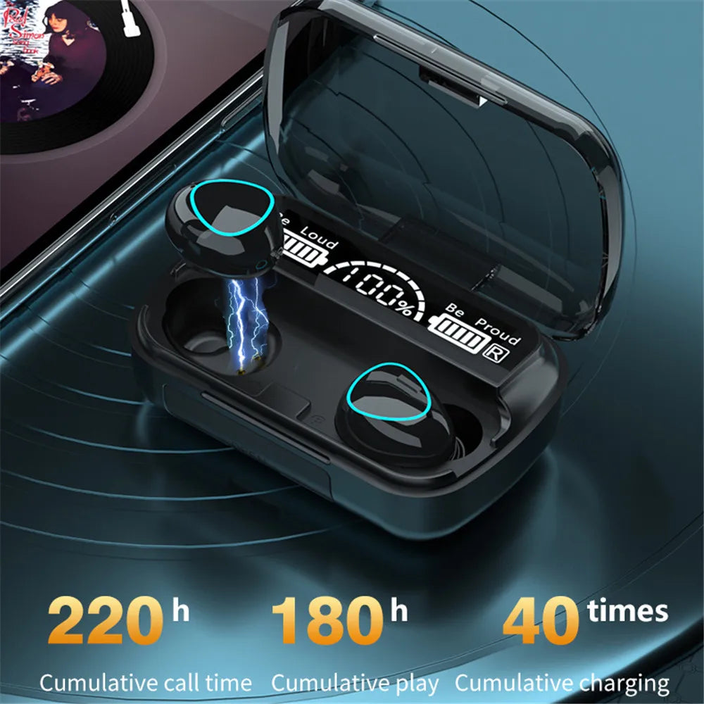 3500mAh TWS Wireless Earphones Bluetooth 5.1 Noise Reduction Earbuds Stereo Headphones LED Display Sports Headset With Mic