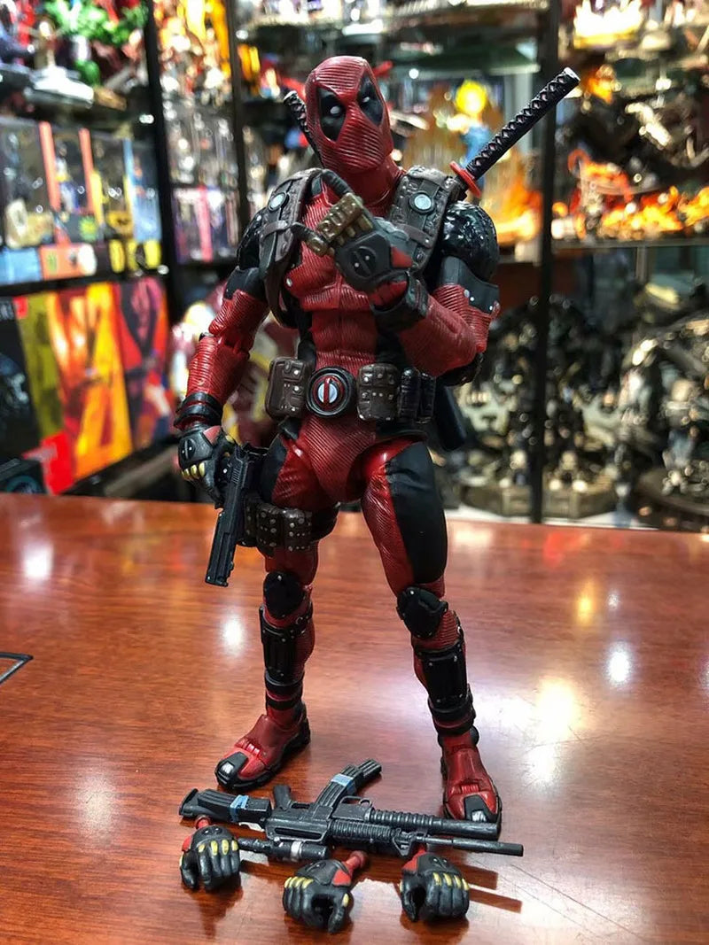 Hot Toys Marvel X-men Deadpool Action Figures Comic Version Collectable Movable Model Doll Children Gifts Desktop Ornaments Toy