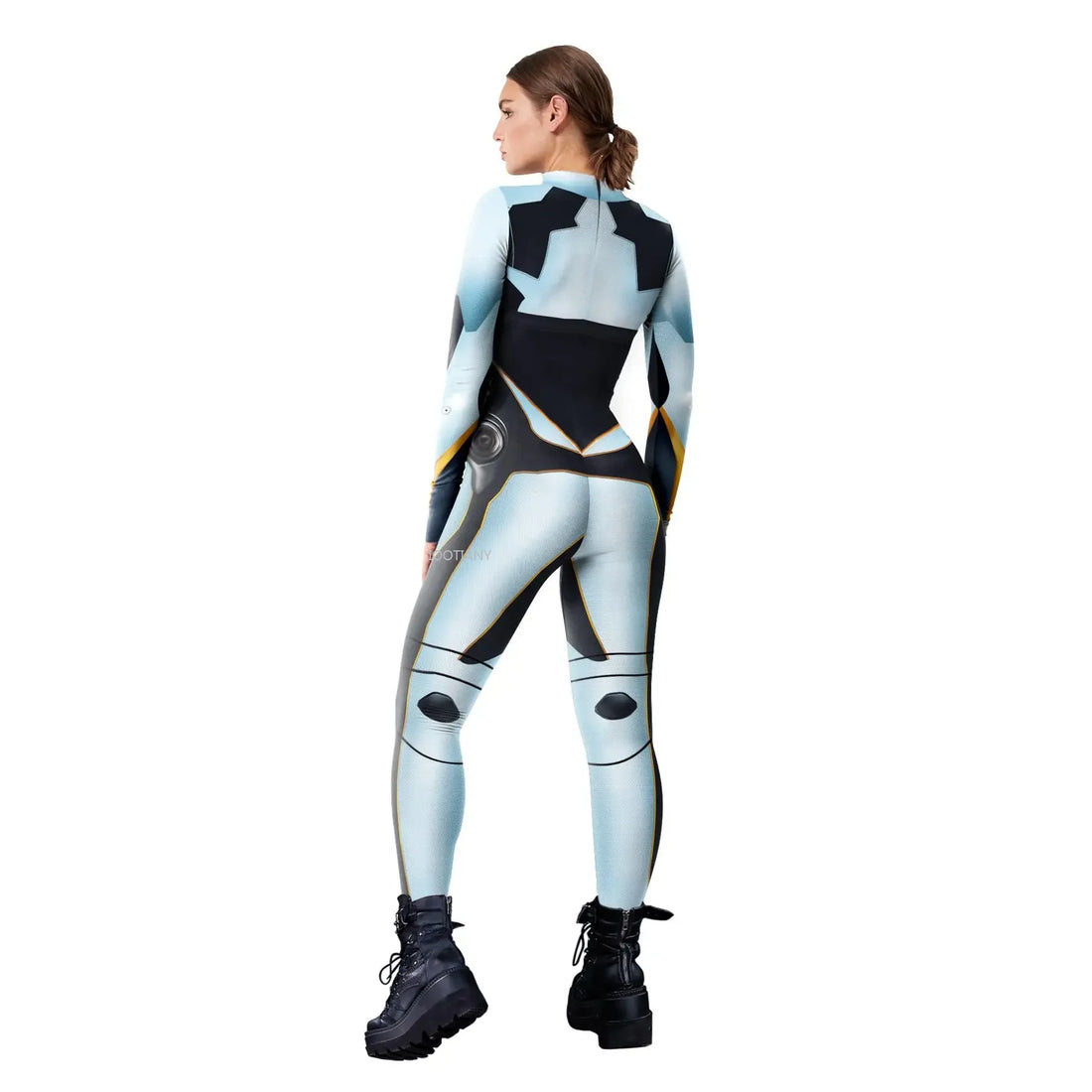 Women Bodysuit Halloween Purim Cosplay Robot Series Catsuits Festival Party Zentai Tight Clothes 3d Printed Performance Costumes