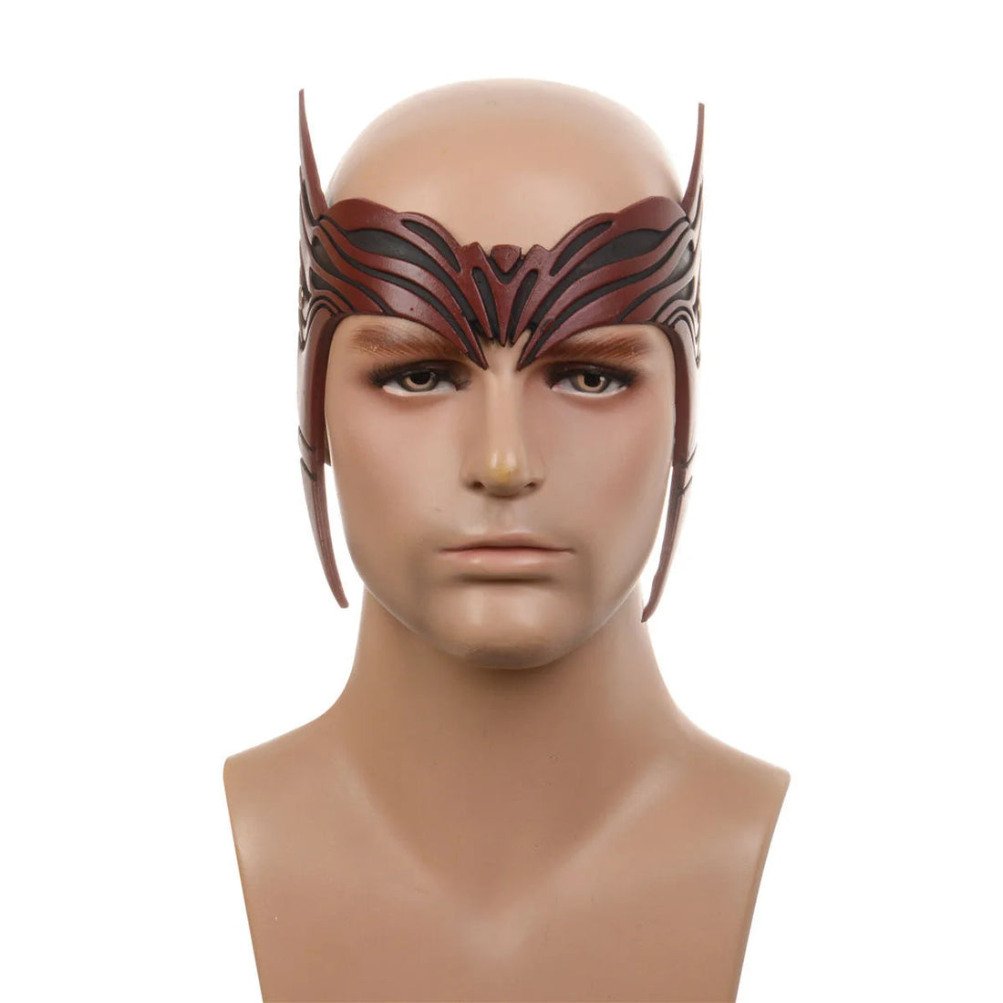 Marvel Superhero Scarlet Witch Crown Cosplay Costume Wanda PU Mask Headwear Headdress Halloween Party Unisex Prop