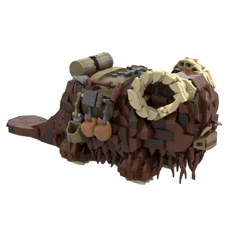 Buildmoc Space Wars Animals Tatooine-Bantha Mudhorn Blurrged Monster Village Model Building Blocks Toys for Children Kids Gifts