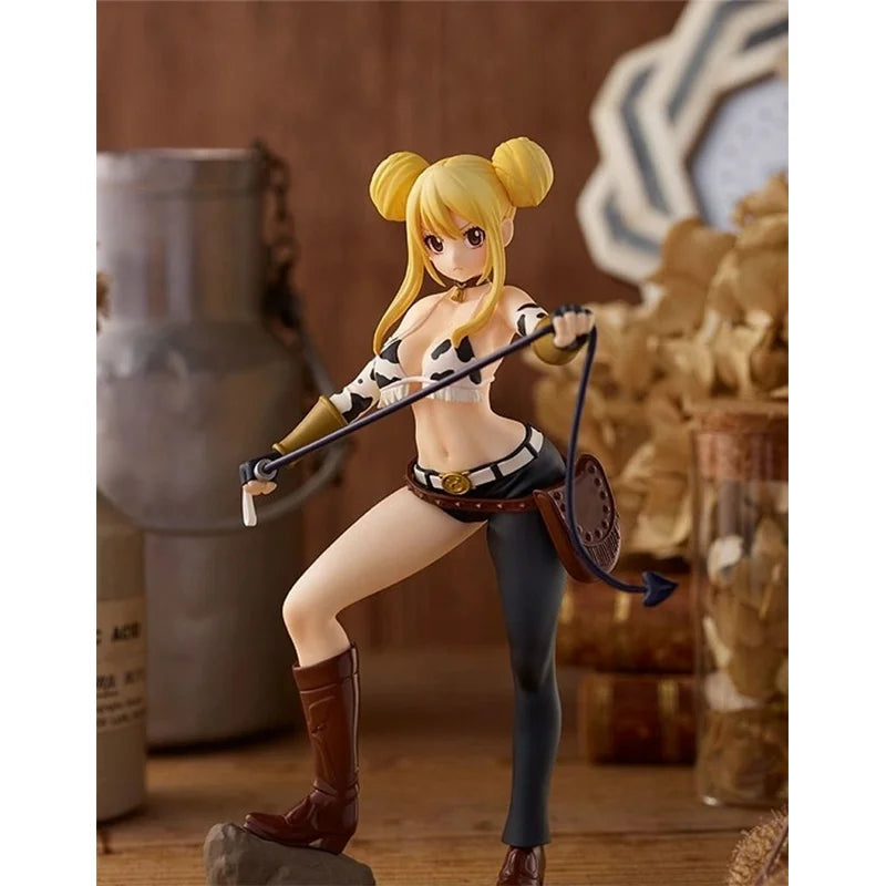17cm Original Anime Figure FAIRY TAIL Lucy Heartfilia Action Figure Aquarius Taurus Toys for Kids Gift Collectible Model Dolls