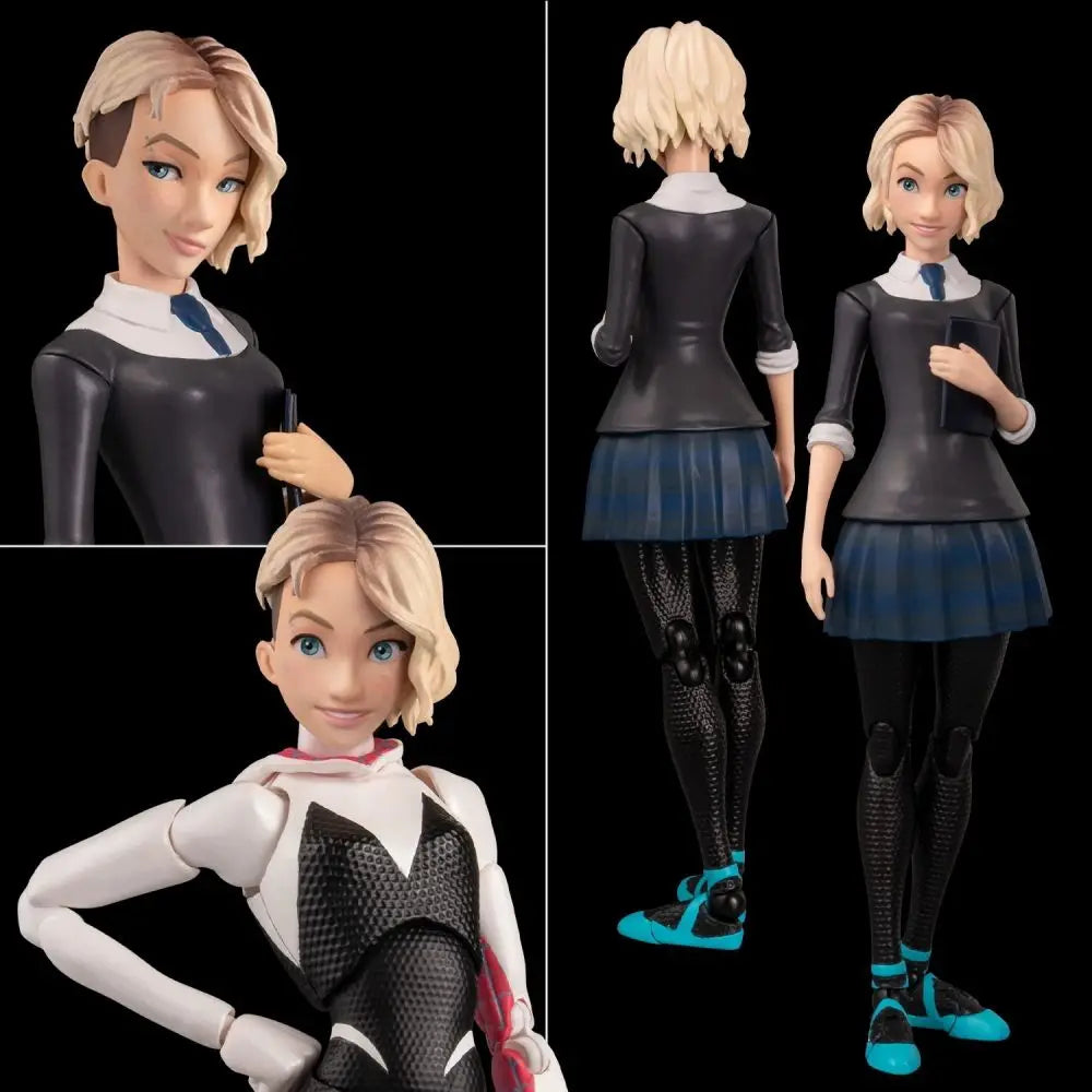 Marvel Gwen Stacy Models Toy Spider-Man Joint Movable Action Figurine Replaceable Anime Figure Spider-Gwen Into the Spider-Verse