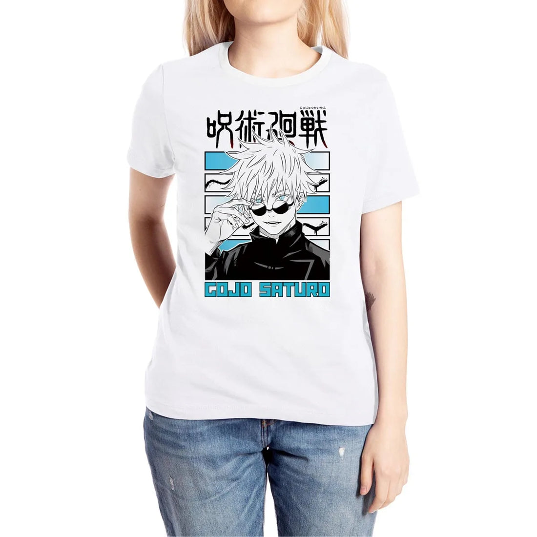 lapanese Anime lujutsu Kaisen T Shirt for Men Gojo Satoru Print Graphic T Shirts Unisex Harajuku FashionCasual Short Sleeve Tee