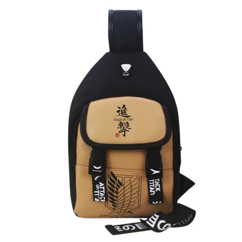 One Piece Anime Peripheral Small Shoulder Bag Chest Bag Attack on Titan Tokyo Naruto Shoulder Crossbody Chest Bag Model Launched