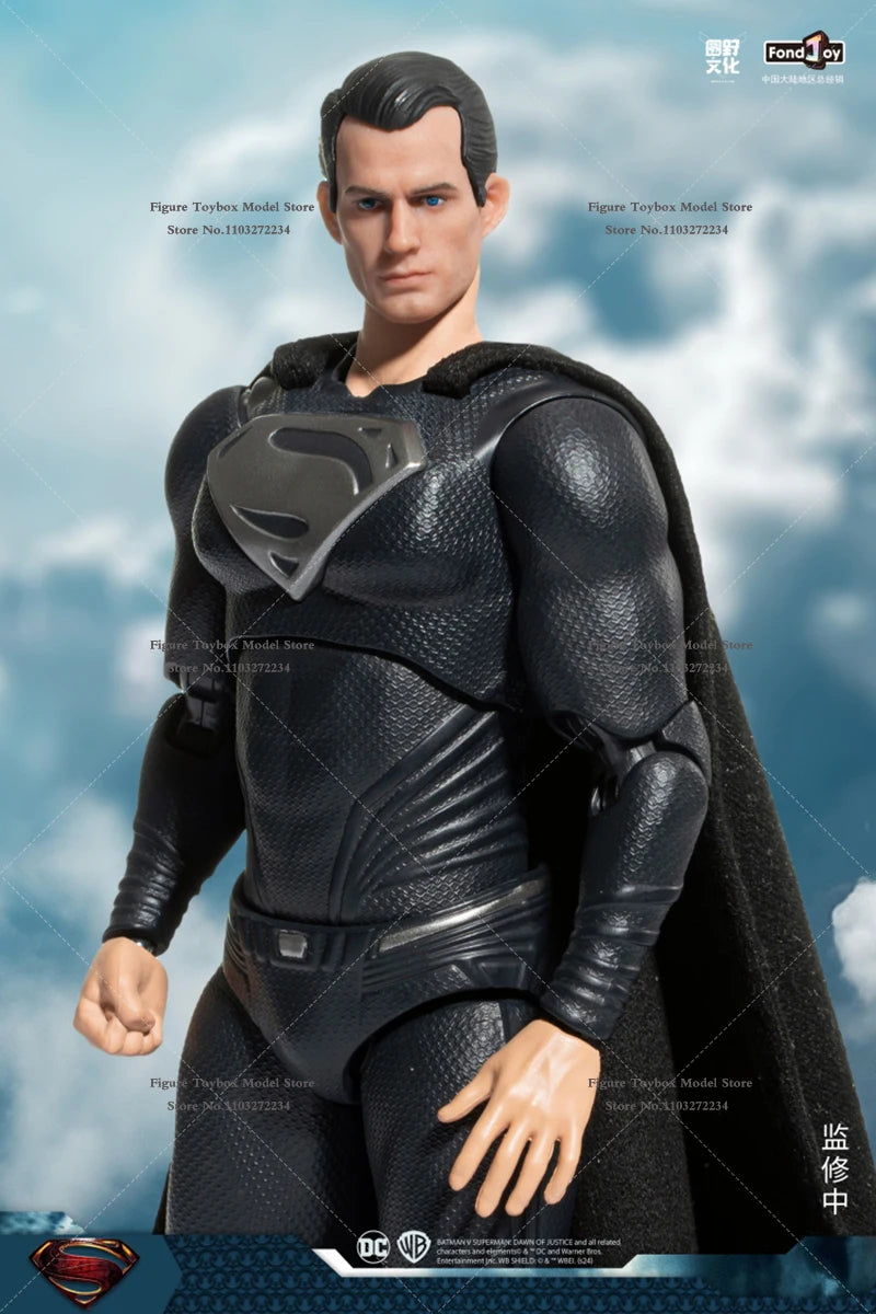 Fondjoy DC1012 1/9 Collectible Black Superman Justice League Series DC Super Hero Simulation 19cm Delicate Full Set Soldier Toys