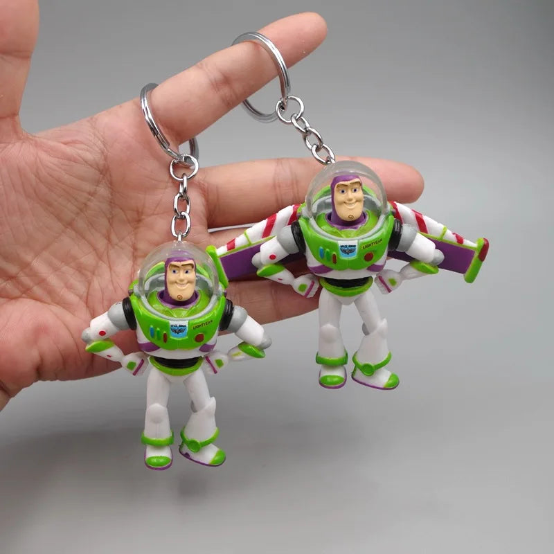 Hot Toys Buzz Lightyear Toy Story Action Figures Deehus Dinosaur Rex Car Key Chain Bag Accessory Pendant Decorations Child Toys