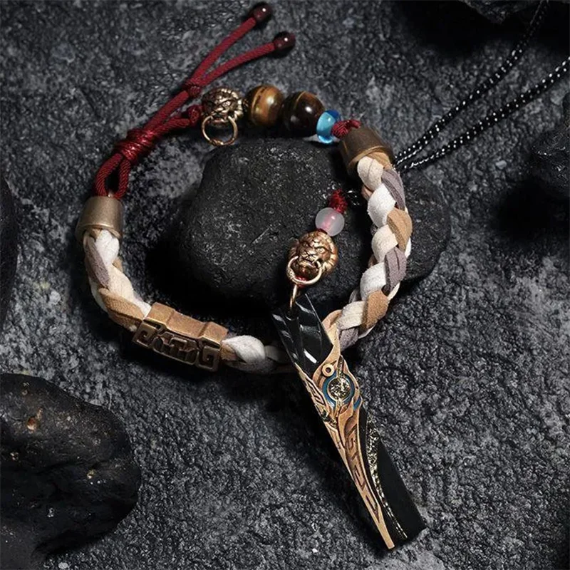 Game Honkai: Star Rail Jing Yuan Cosplay Necklace Bracelet Unisex Adjustable Bracelets Pendant Choker Jewelry Accessories Gifts