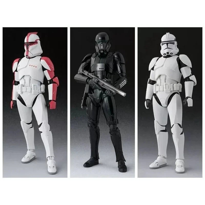 Shf Star Wars Action Figure Darth Vader Maul Stormtrooper Dark Trooper K-2so Shock Trooper Black White Soldier Toys Gifts