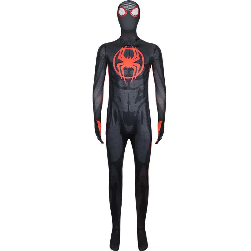 Spiderman Cosplay Jumpsuits Spider Man Into The Spider Verse Miles Morales Superhero Bodysuit Halloween Costumes for Kids