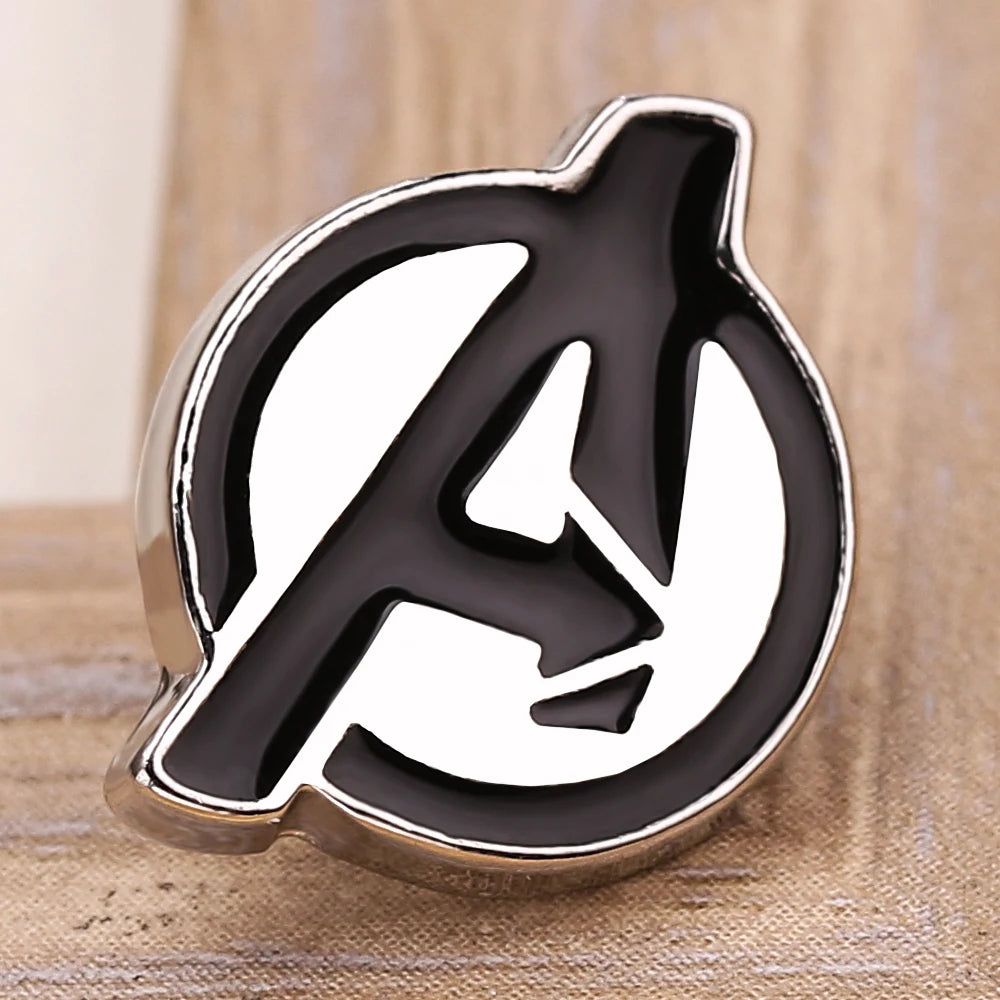 Marvel The Avengers Letter A Brooch Fashion Simple Enamel Badge  Jewelry for Backpack Clothings Lapel Pins Accessories Gifts