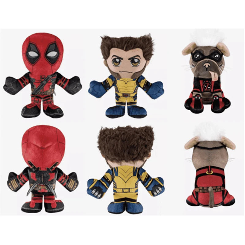 Deadpool&Wolverine Plush Deadpool Plushie Toys Wolverine Logan Pillow Bolster Room Decoration Soft Sofa Christmas Kids Gifts