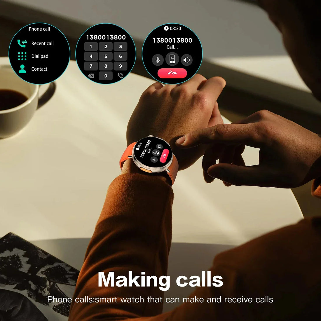 2024 GT88 Answer Waterproof Dial Call Smart Watch Men Sports Fitness Tracker Smartwatch 128MB Large Memory IP67 Women Wristwatch