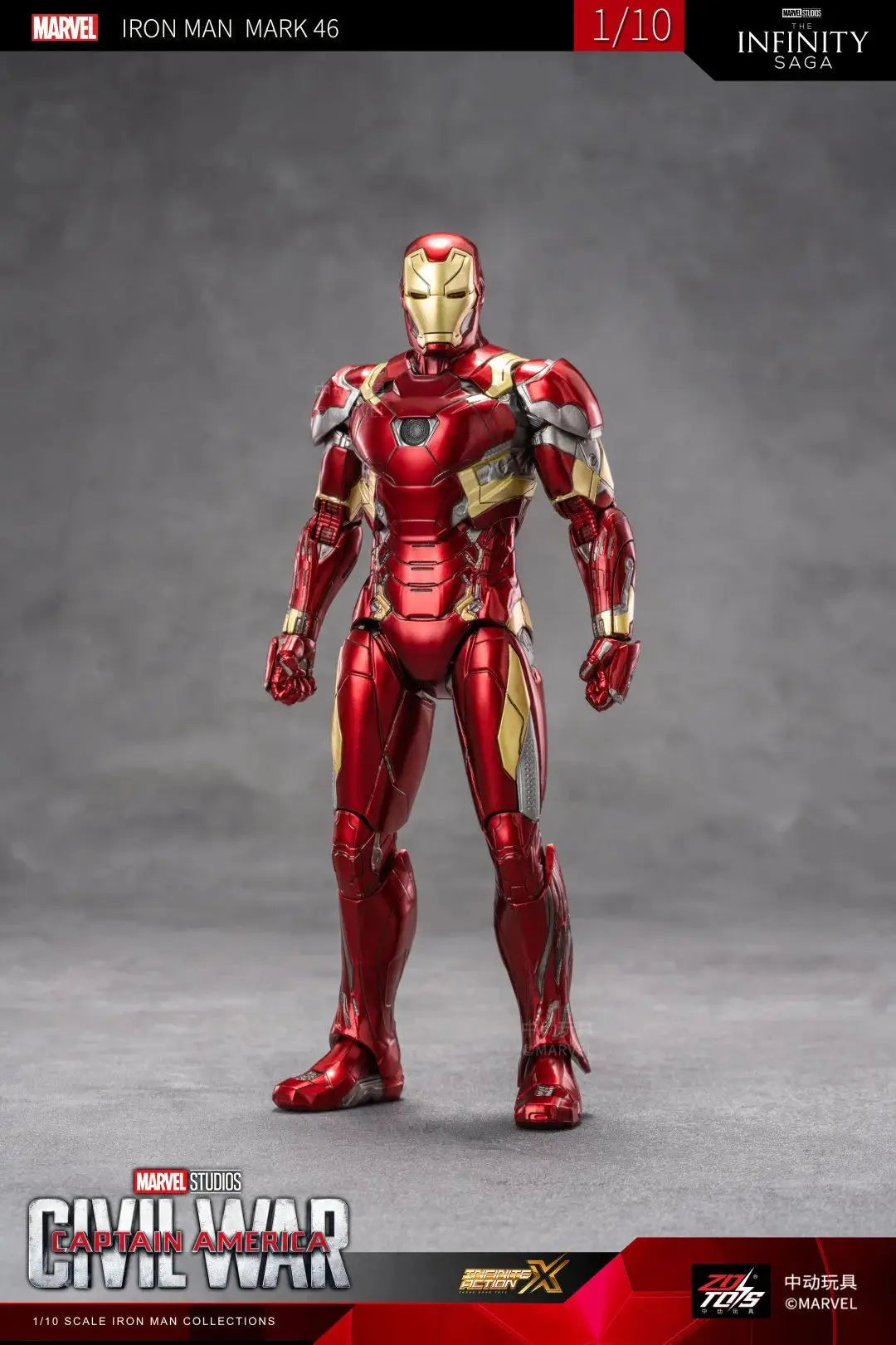 ZD Original Iron Man MK46 MK45 MK85 MK42 MK50 War Machine  legends Avengers Tony Stark Action Figure Collect Toy Gift